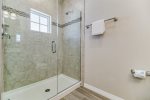 Oversized walk-in shower in master bath 
